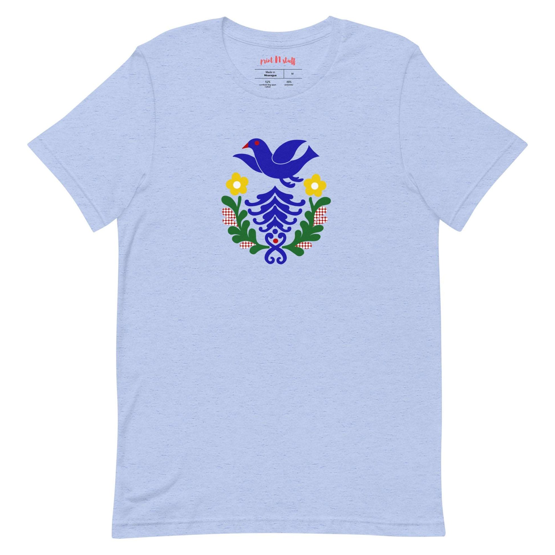 Folk Birds 1.2 - Unisex t-shirt - Shirts & Tops- Print N Stuff - [designed in Turku FInland]
