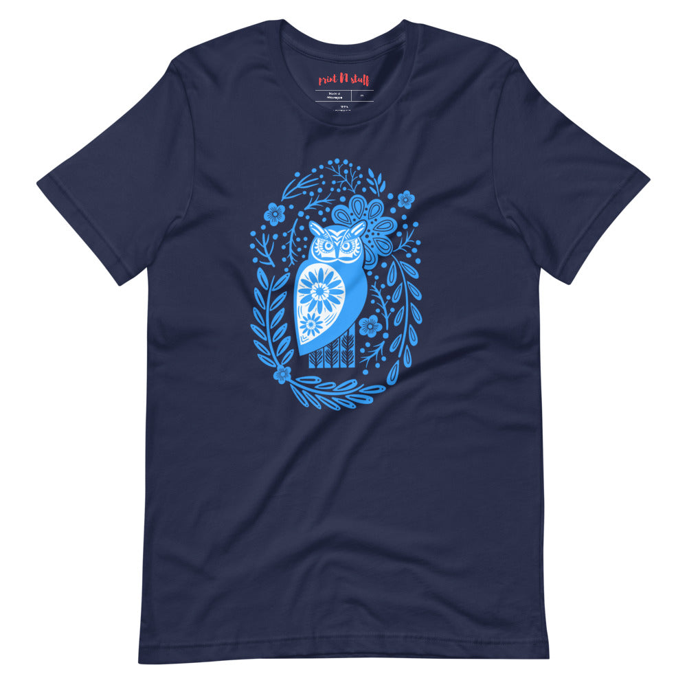 Forest Fairytales - The owl - Short-Sleeve Unisex T-Shirt - Shirts & Tops- Print N Stuff - [designed in Turku FInland]