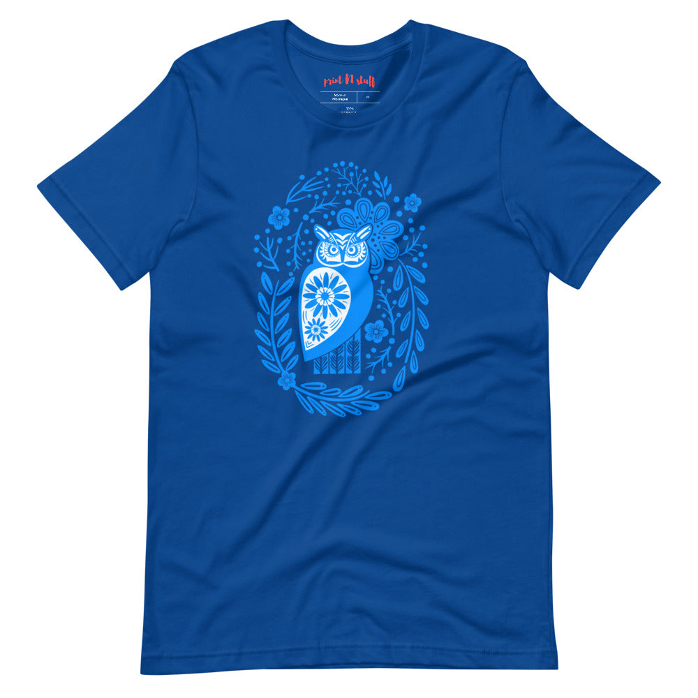 Forest Fairytales - The owl - Short-Sleeve Unisex T-Shirt - Shirts & Tops- Print N Stuff - [designed in Turku FInland]