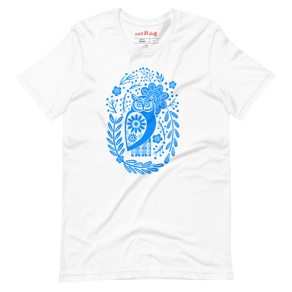 Forest Fairytales - The owl - Short-Sleeve Unisex T-Shirt - Shirts & Tops- Print N Stuff - [designed in Turku FInland]