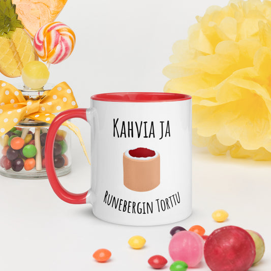 Runebergin Torttu - Mug with Color Inside - Mugs- Print N Stuff - [designed in Turku FInland]