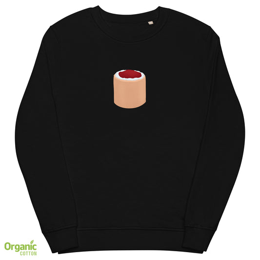 Runebergin torttu - Unisex organic sweatshirt - Long Sleeve- Print N Stuff - [designed in Turku FInland]